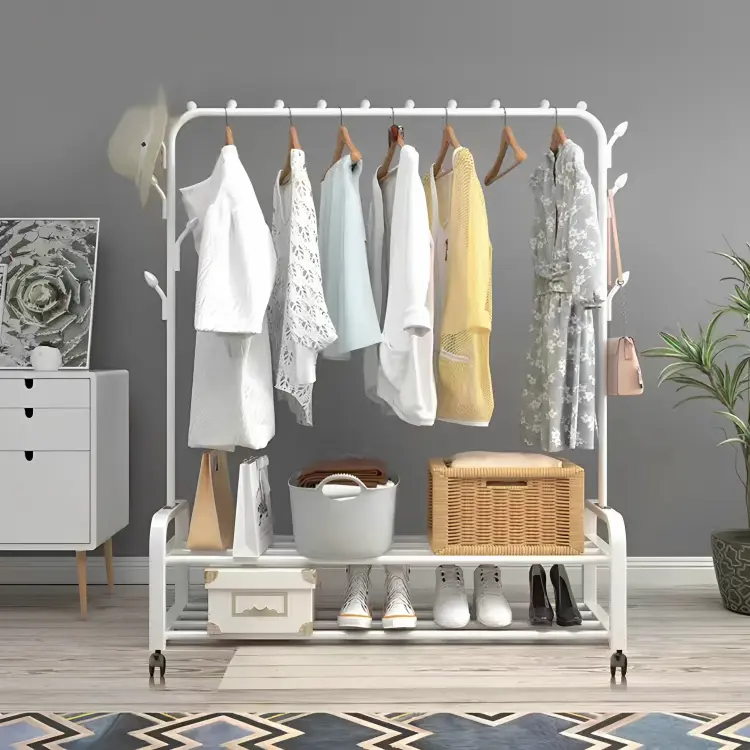 Clothes Rail with Wheels 110*40*165