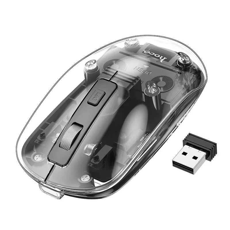 hoco 2.4G+BT Crystal Wireless Mouse GM29