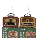 Radio Speaker Ns-6650Bt Wooden Vintage 