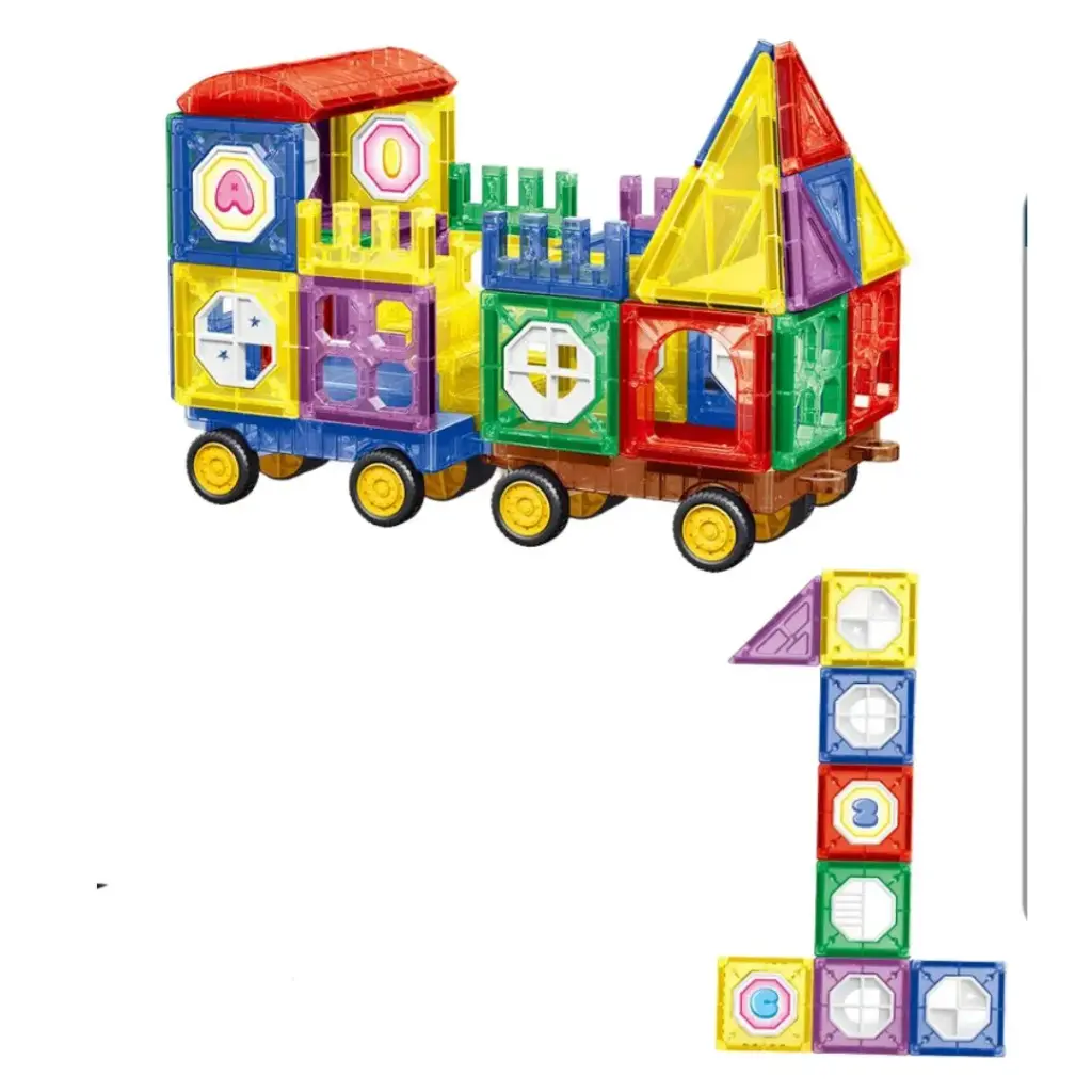 72Pcs Kids Learning Educational Toys Building Blocks Train