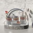 Bathroom Set Grey & Beige