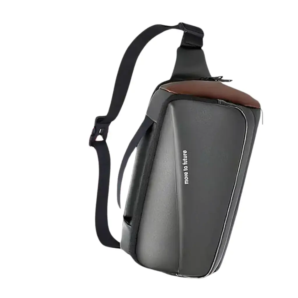 حقيبة خصر وصدر للرجال مقاومة للماء للسفر والهاتف وحقيبة كتف قاطرة