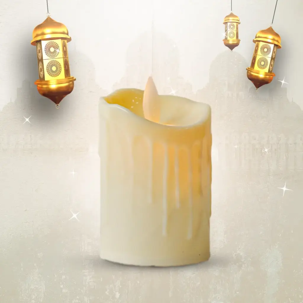 Plastic Candle Decoration for Ramadan 1-19 