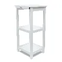 حامل نباتات أبيض بثلاث طبقات