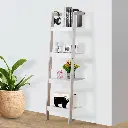 Tier White Leaning Ladder Shelf