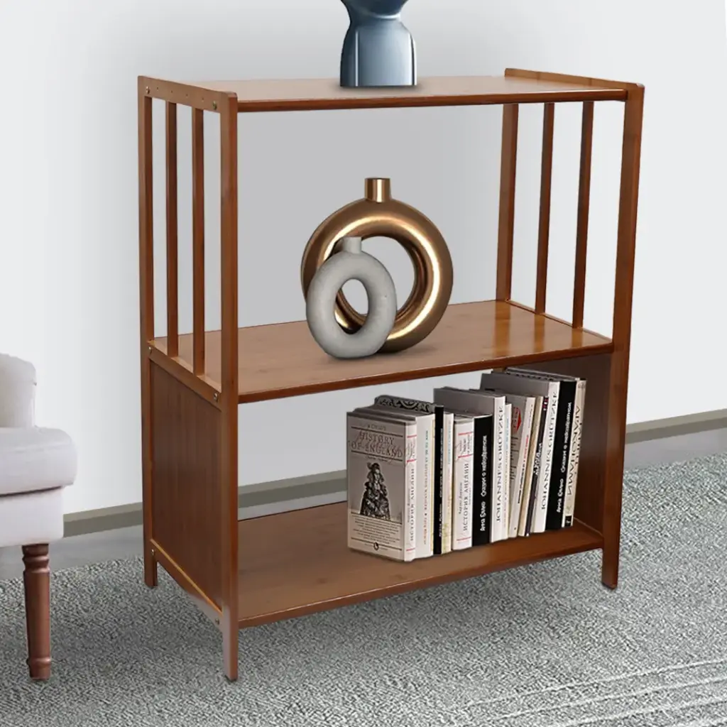 Antique Bamboo Display Shelf