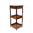 Wood Plant Stand with Drawer and Shelves