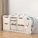 Creative Elephant-Shaped Toy Shelf - 6 Shelves 