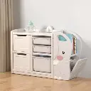 Creative Elephant-Shaped Toy Shelf - 4 Shelves 