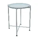 Round Metal Coffee Table - White 