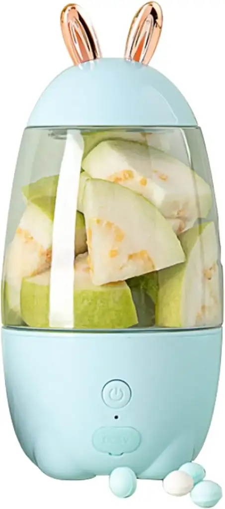 كوب عصير محمول على شكل أرنب لطيف (أزرق فاتح)