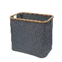 Collapsible Laundry Basket With Bamboo Frame 