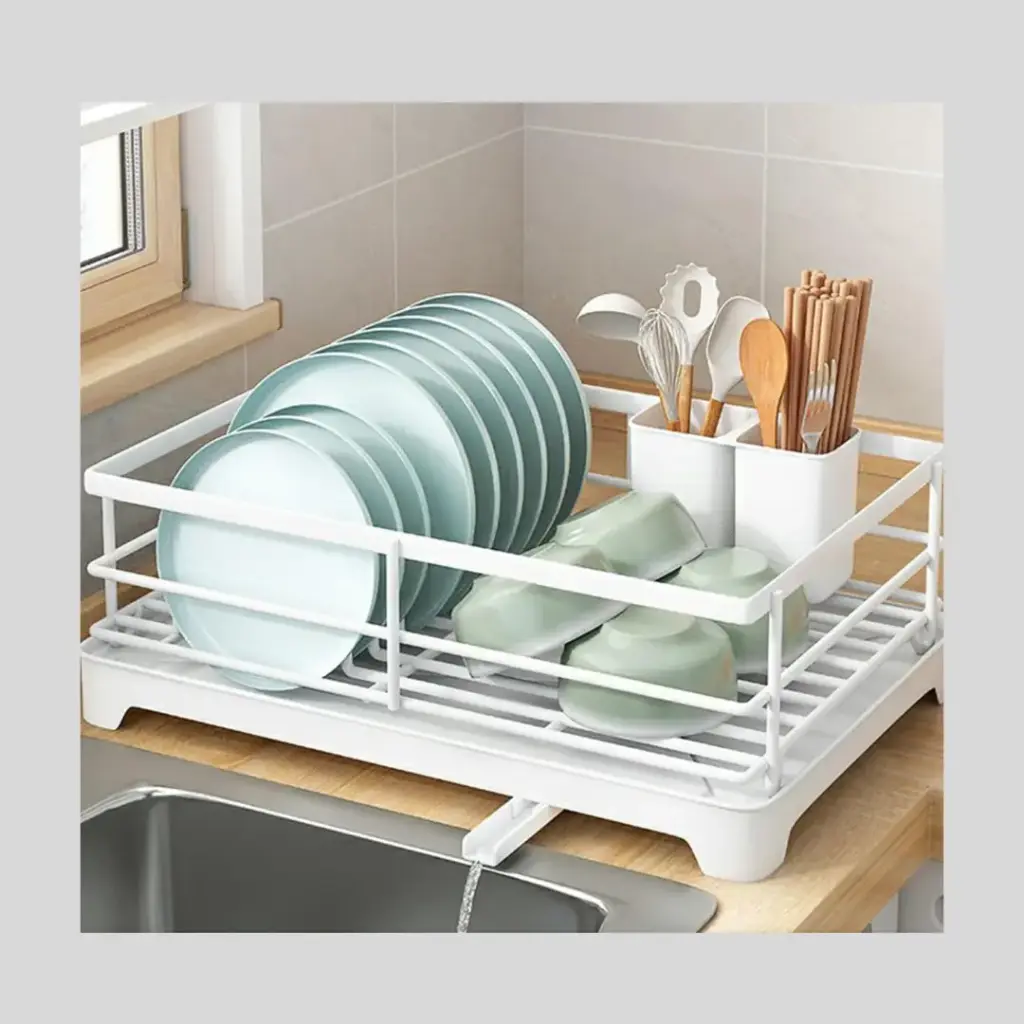 رف تجفيف الأطباق متعدد الطبقات
