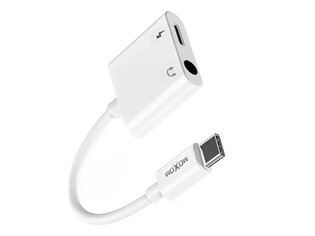 MOXOM AX-19 Charge Adapter 3A (Type-C to 3.5mm+Type-C)