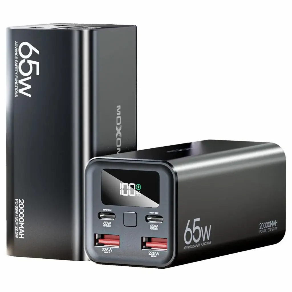 MOXOM MX-PB72 Smart Power Bank (20000mAh) 65W Super Fast Digital Display 