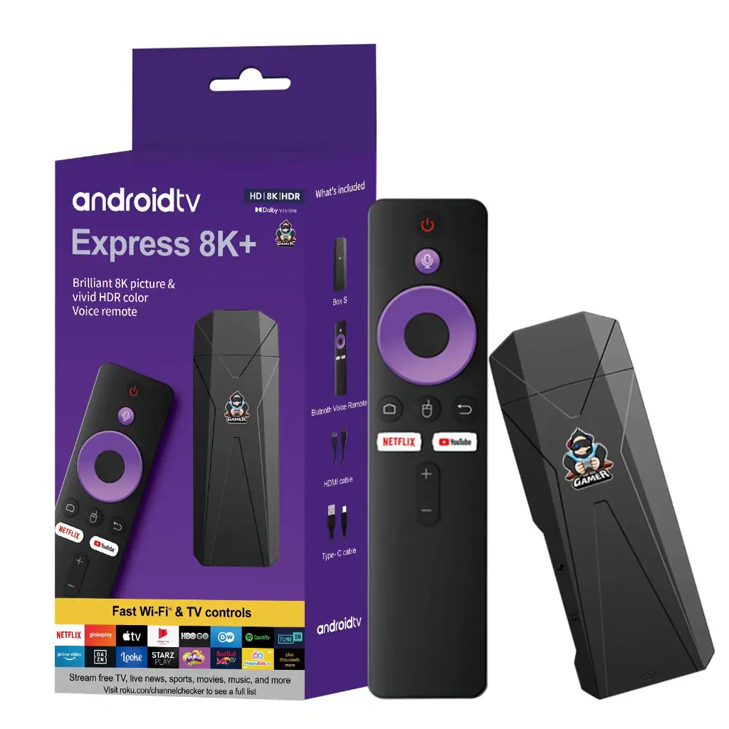 Andriod TV Express 8K+ Fast Wi-Fi & TV Controls 