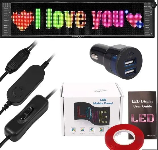 شاشة LED متحركة لرسومات السيارة