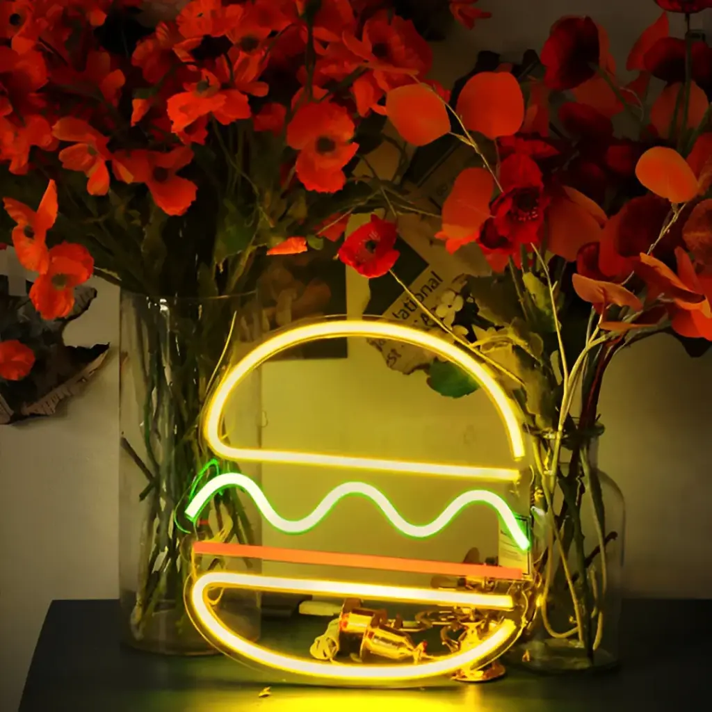 Hamburger Neon Led Signs 