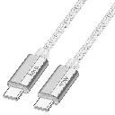 hoco U134 Braided Charging Data Cable U134 60W Type-C To Type-C (Silver) 