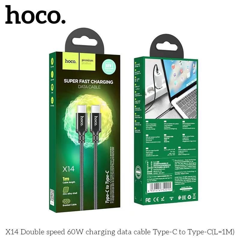 hoco X14 Super-Fast Charging Data Cable Black 