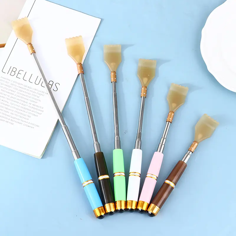 Telescopic Back Scraper, Manual Massager with Handle for Back 