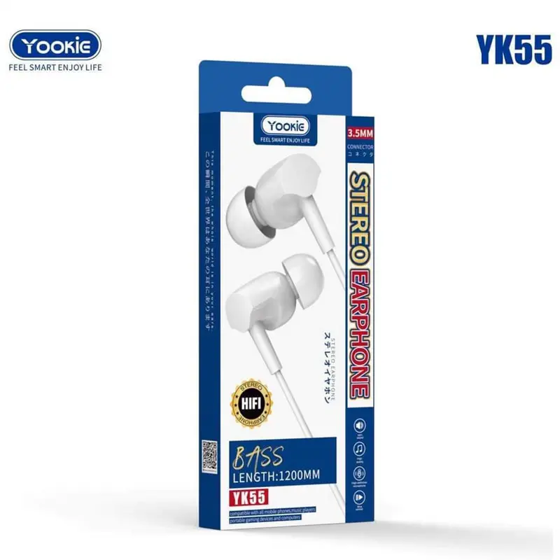 سماعات أذن ستيريو Yookie YK55 مقاس 1.2 مم