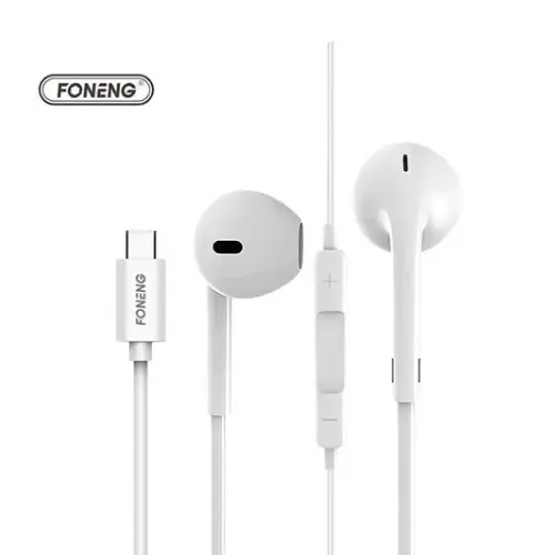 سماعة أذن ستيريو Foneng T15 من النوع C