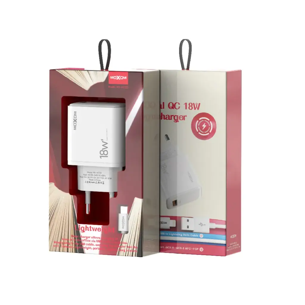 شاحن موكسوم كابيتال السريع QC 18 واط مع كابل MX-HC132