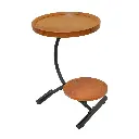 Tier Round C-Shaped End Table