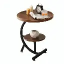 Tier Round C-Shaped End Table 