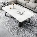 طاولة قهوة خشبية مستطيلة ذات أرجل متقاطعة