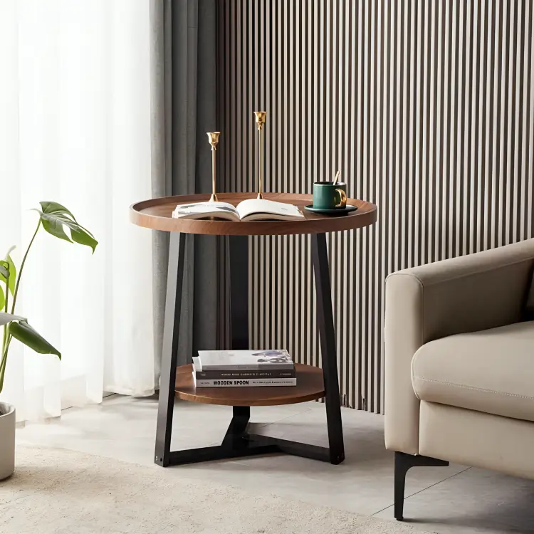Tier Composite Wood Chairside Table