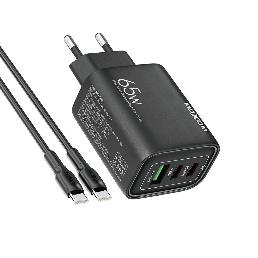 Moxom PD 65W Fast Charger Type-C to Type-C Cable MX-HC158