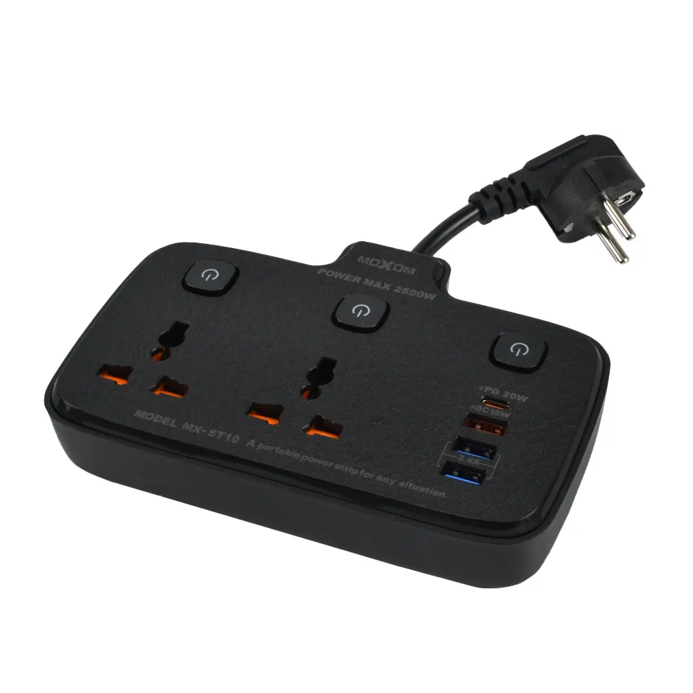 Moxom MX-ST10, Extension Lead with USB 6 Ports