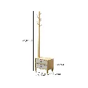 Modern Hall Stand Wood Coat Rack 