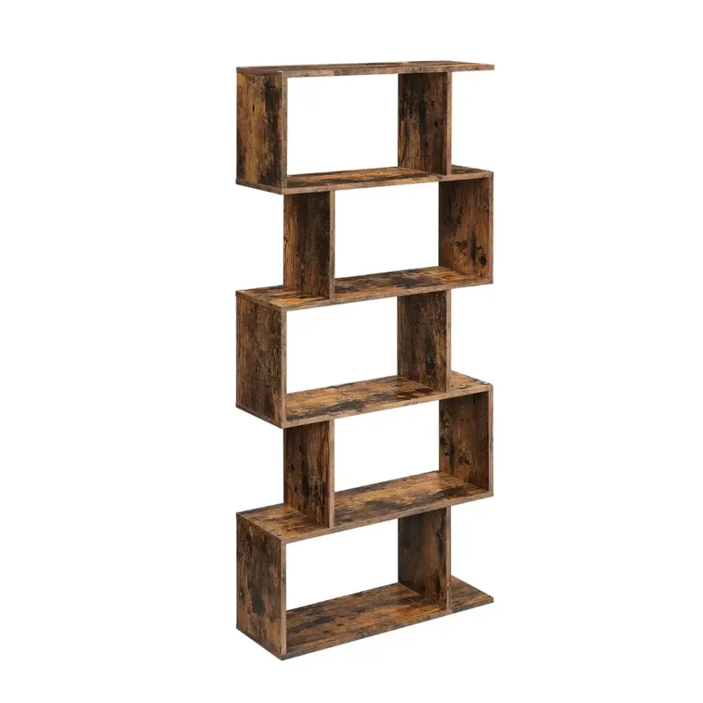 Tier Open Storage Wooden Bookcase (Wood)