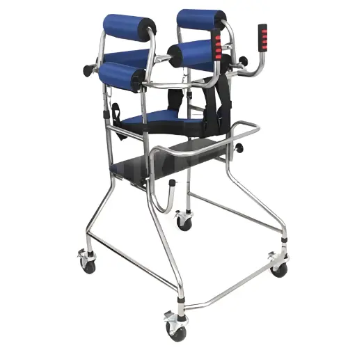 Walker for Disabled Kids with Cerebral Palsy/Disability, All Terrain Steel Rolling Walker Glides 