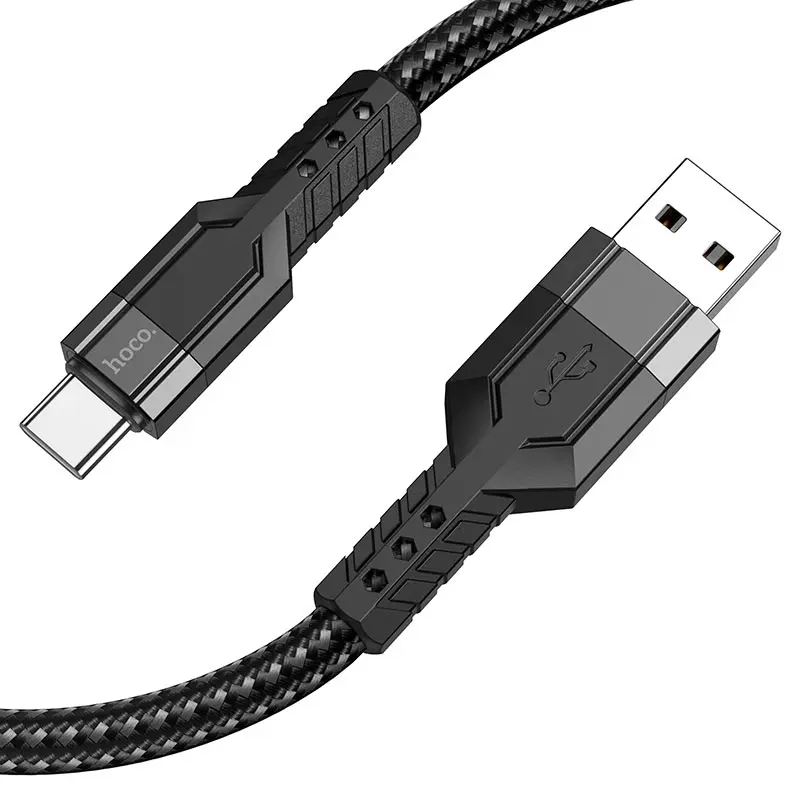 hoco Nylon Braided Charging Data Cable U110 Black 
