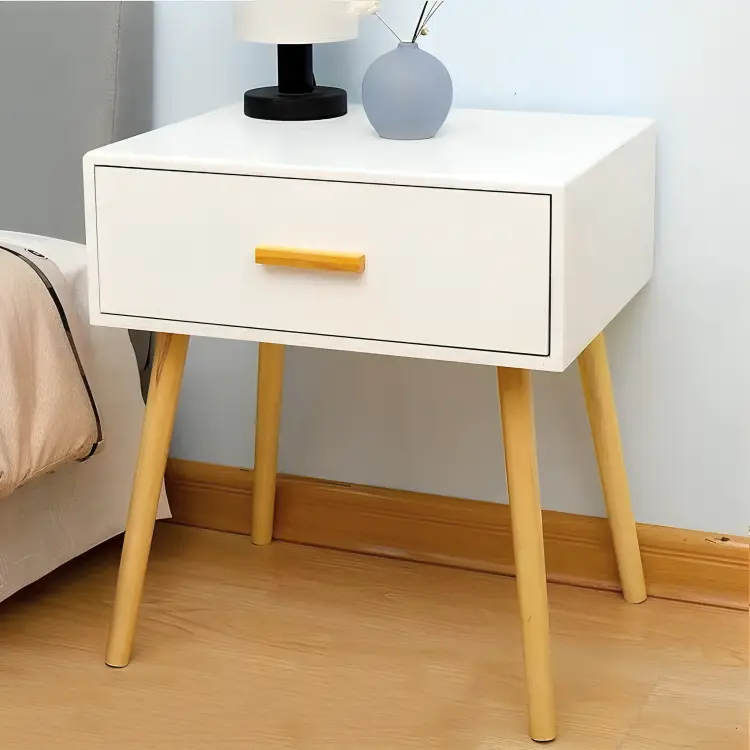 Rectangular Bedside Table with Drawer 