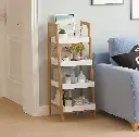 Tier Wooden Storage Organizer (White)