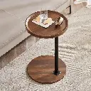 Modern Round Wood Side Coffee Table 