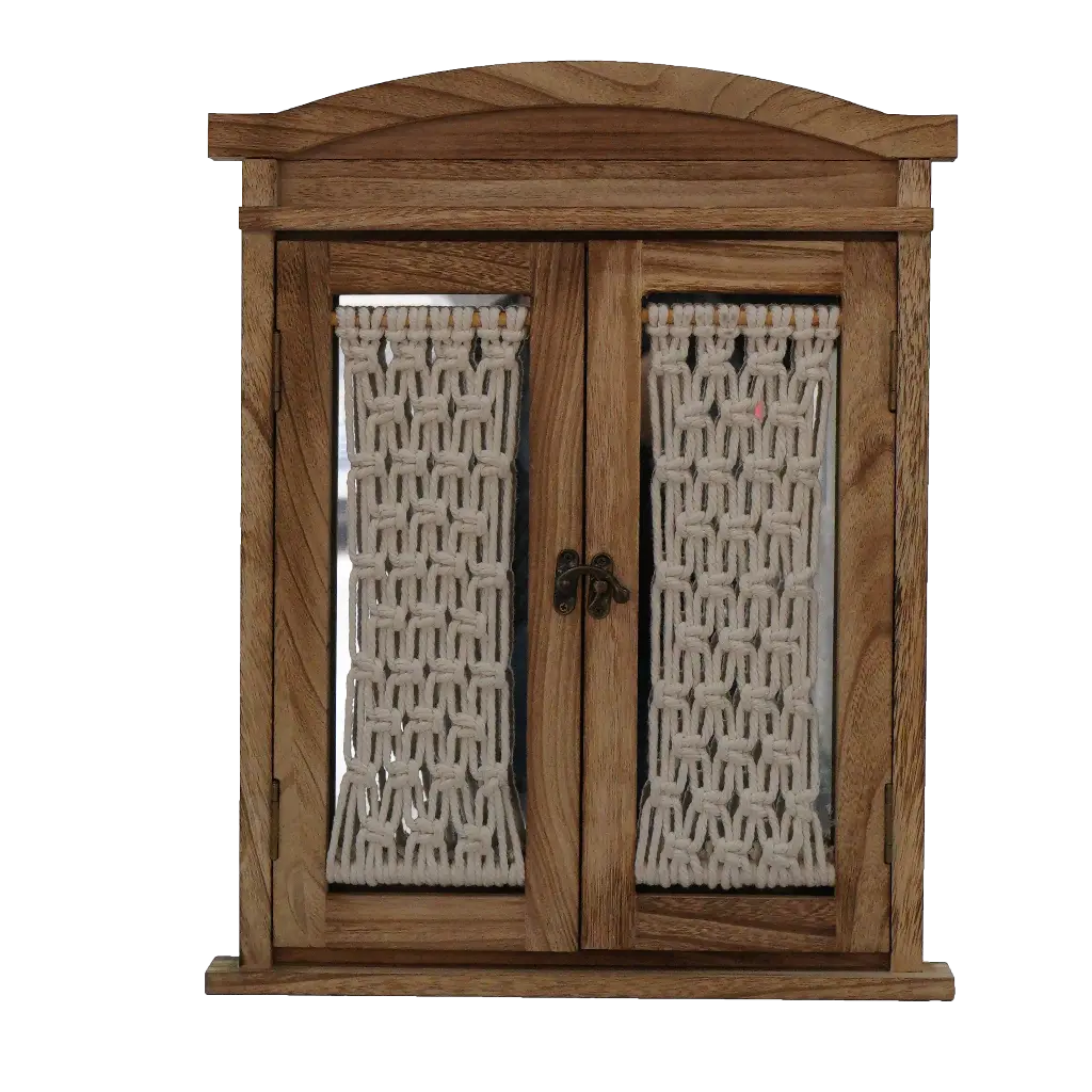Vintage Wooden Mirror 