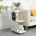 Tier Engineered Wood Sofa Side Table