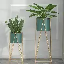 Home and Garden Decoration Plant Stand with Planter Pot small - Blue