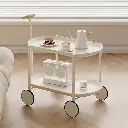 Trolley, Table with Storage Shelves