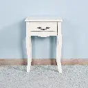 Side Table Nightstand with Drawer 