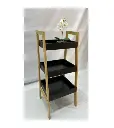 Tier Wooden Storage Organizer (Black)