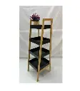Tier Wooden Storage Organizer (Black)