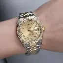 Copy-A Rolex Champagne String Diamond Watch R-7080