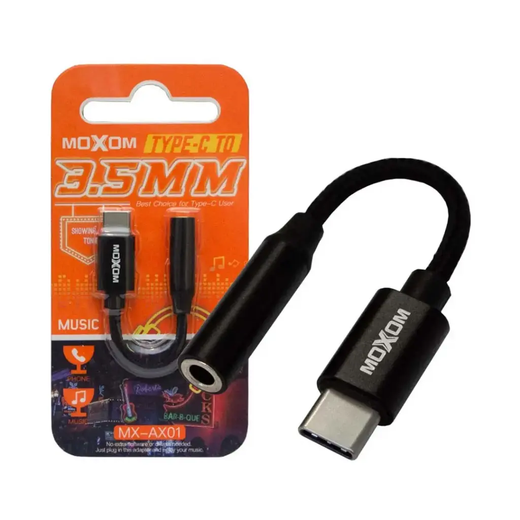 MOXOM Convertor Type-C To 3.5mm MX-AX01 (Black)